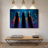 Moonlit Sisters Dance With Butterflies