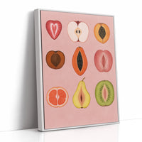 Fruits of Love – Feminine Fruit Print on Pink