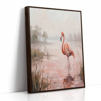 Flamingo in Rose-Tinted Water