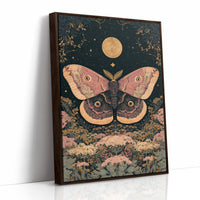 Moon Moth Among Wildflowers