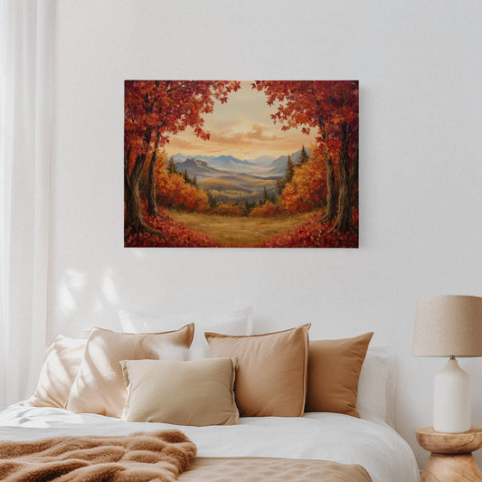 Autumn Maples Frame Mountain Gold
