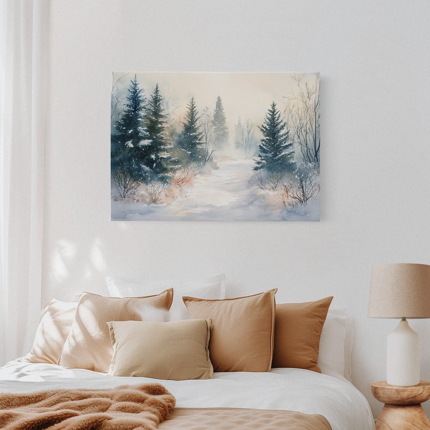 Snow Softens The Forest Path