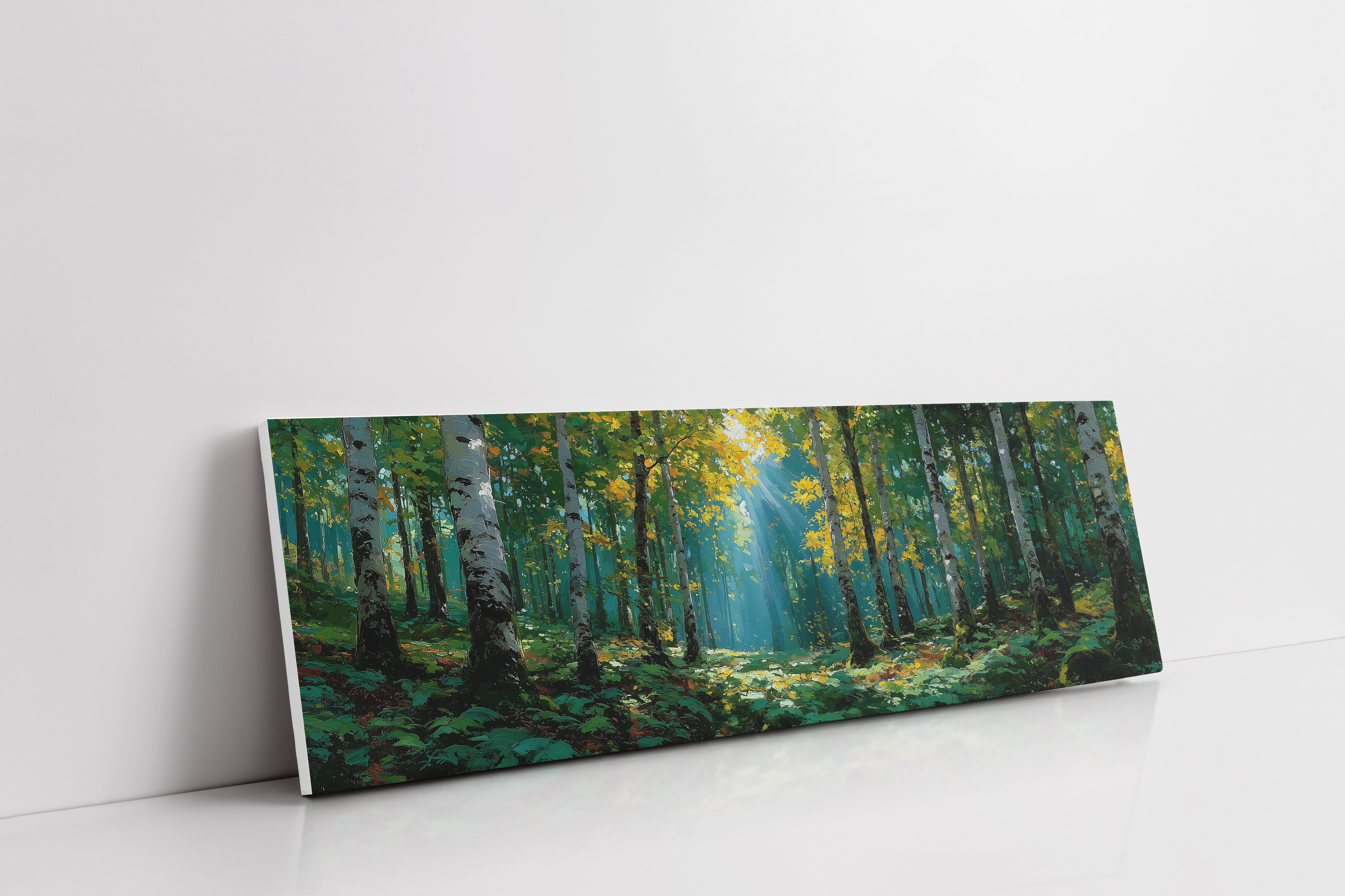 Sunlit Birch Forest