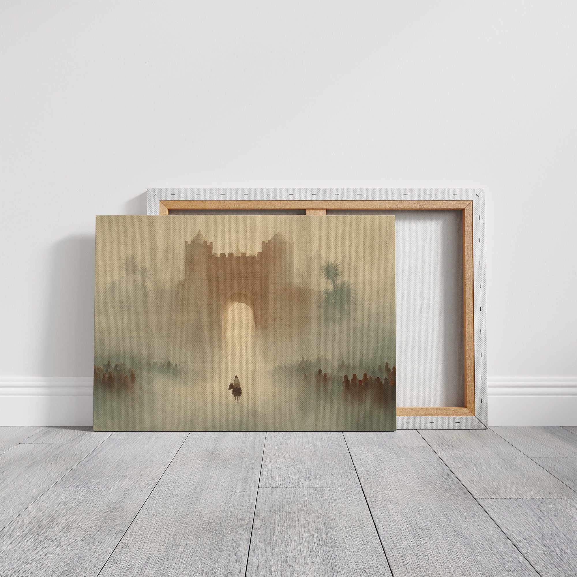 Ancient Gateway Beckons Through Desert Haze