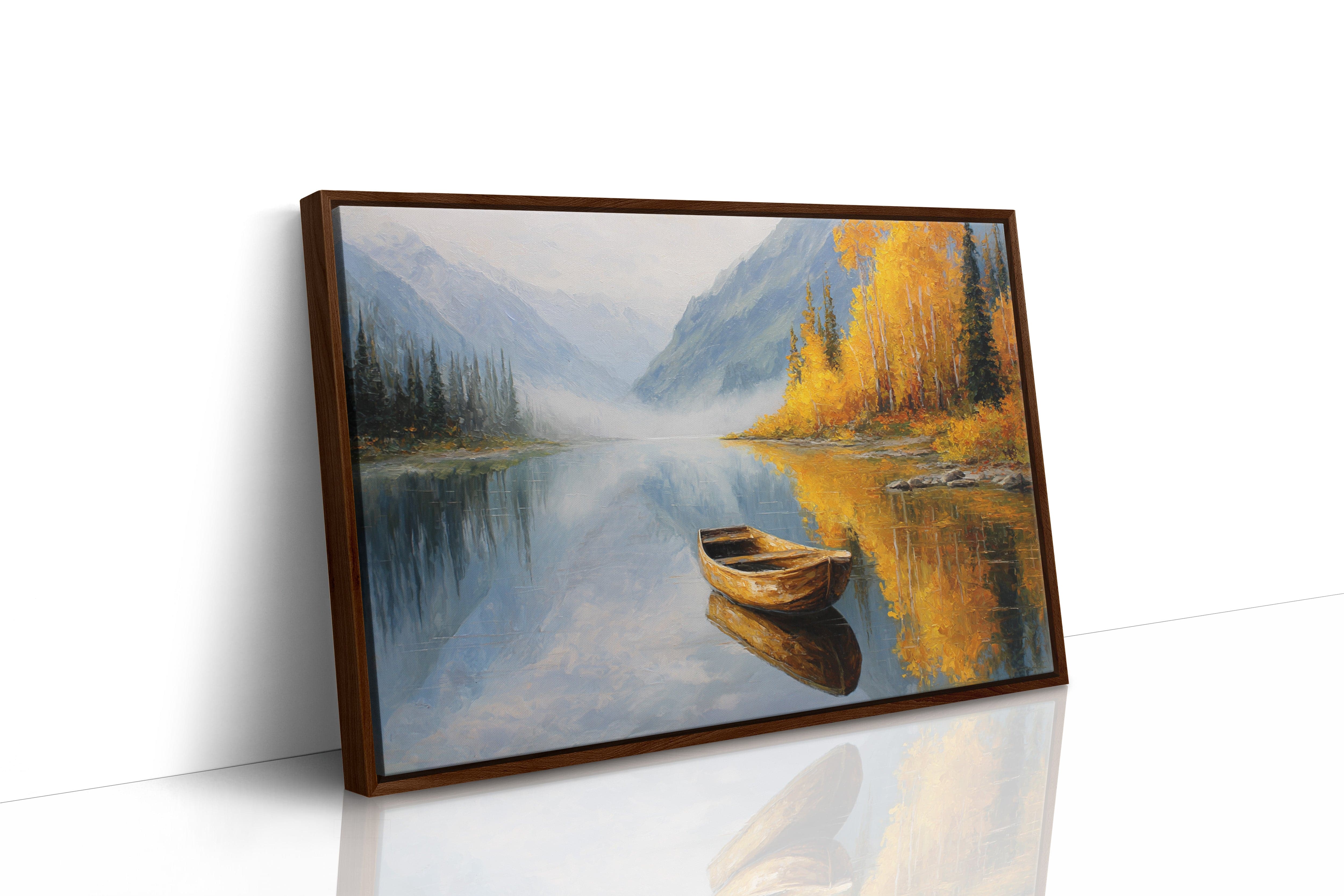 Autumn Canoe Waits For Adventure