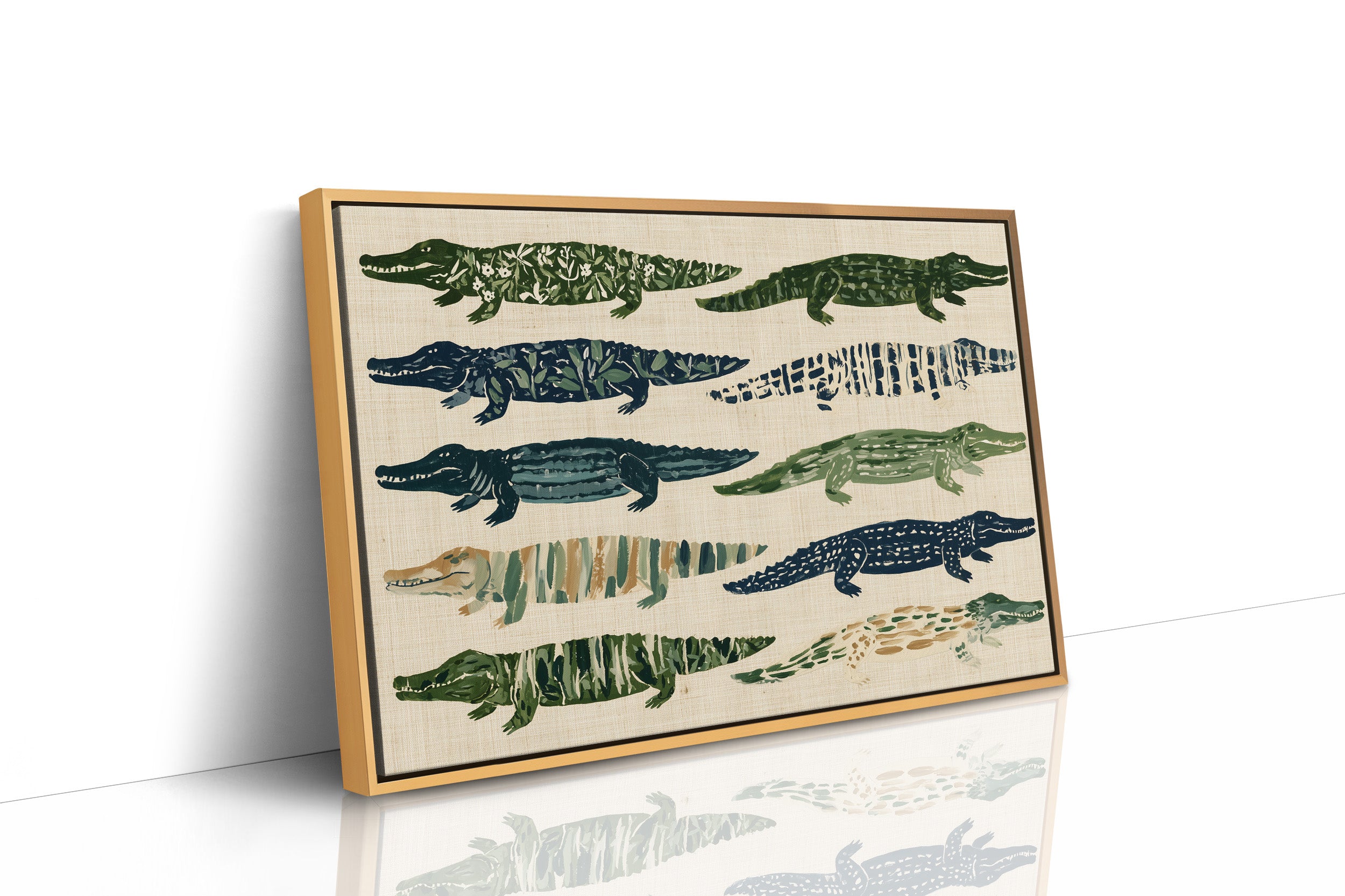 Ten Painted Alligators