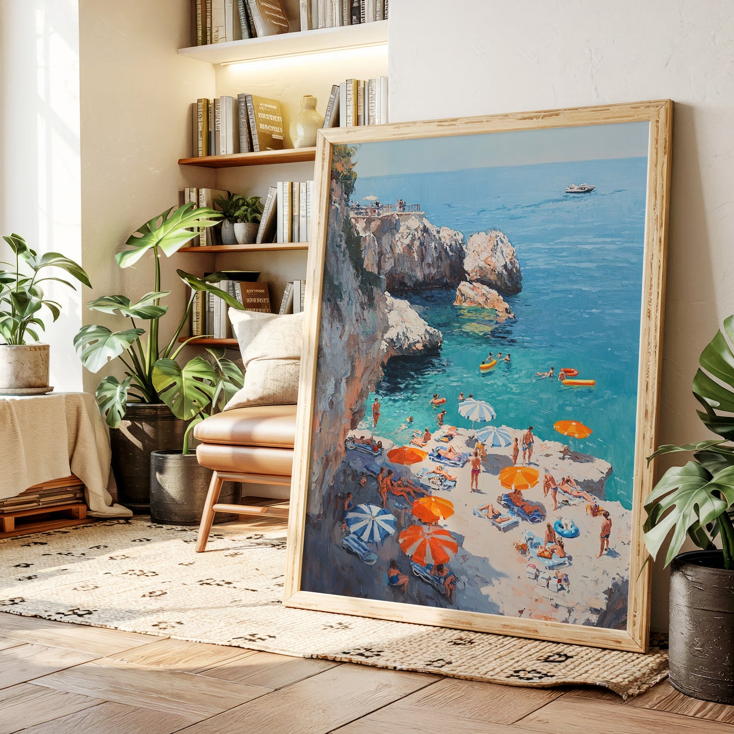 Summer Floats Along Mediterranean Cliffs