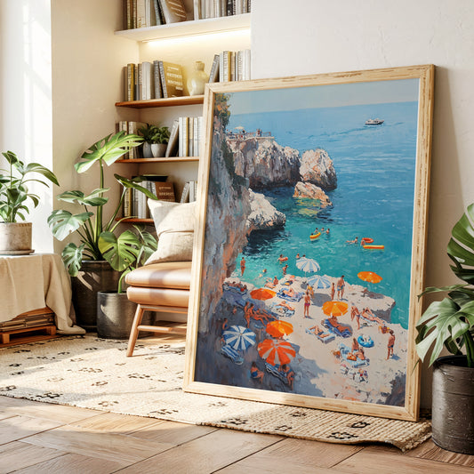 Summer Floats Along Mediterranean Cliffs