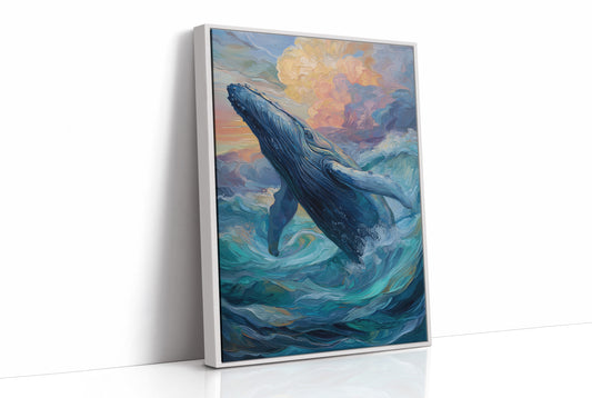 Cerulean Giant Beneath Sunset Skies