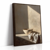 Sunlit Still Life with Ceramic Bowl