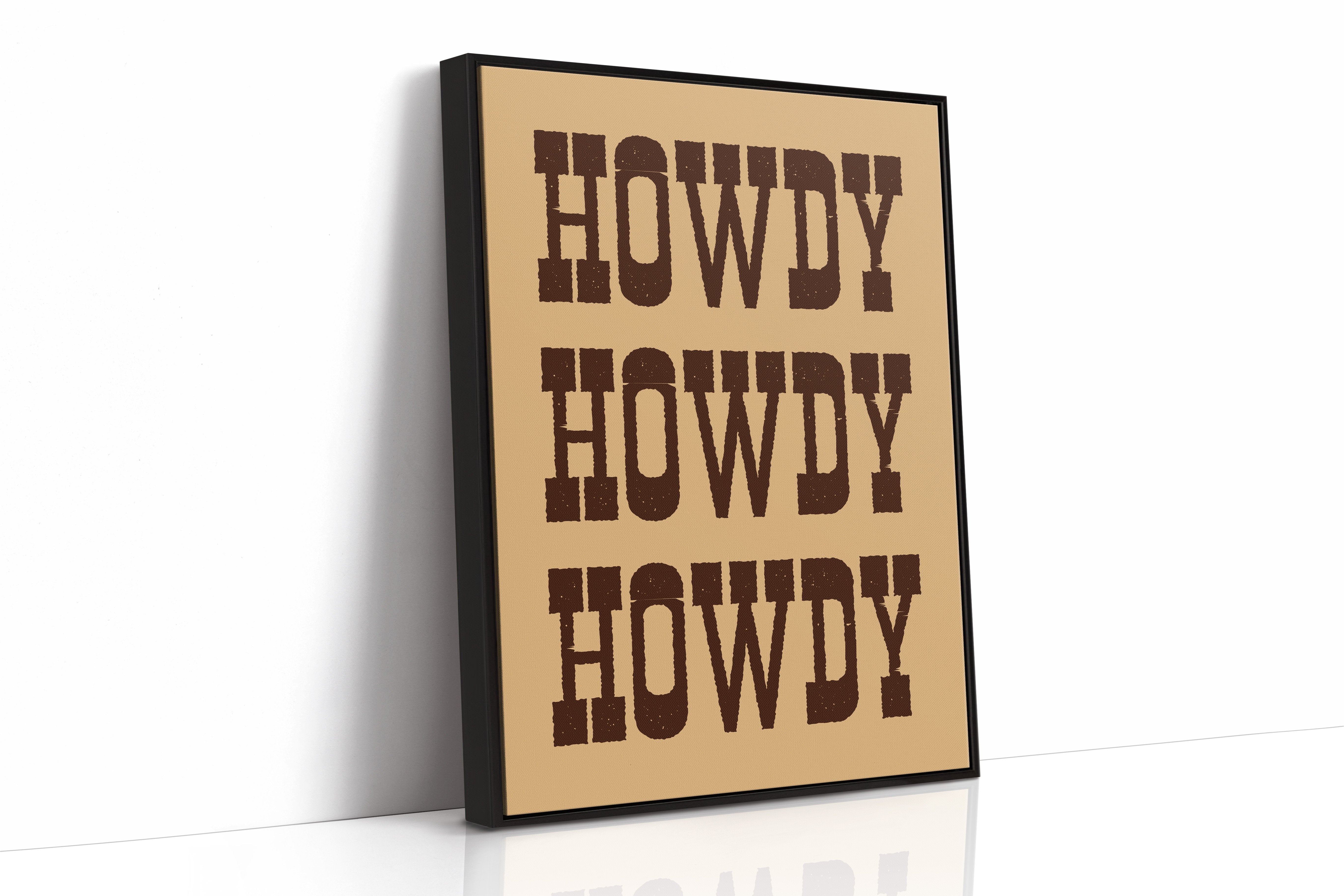 Texan Greetings In Rustic Type