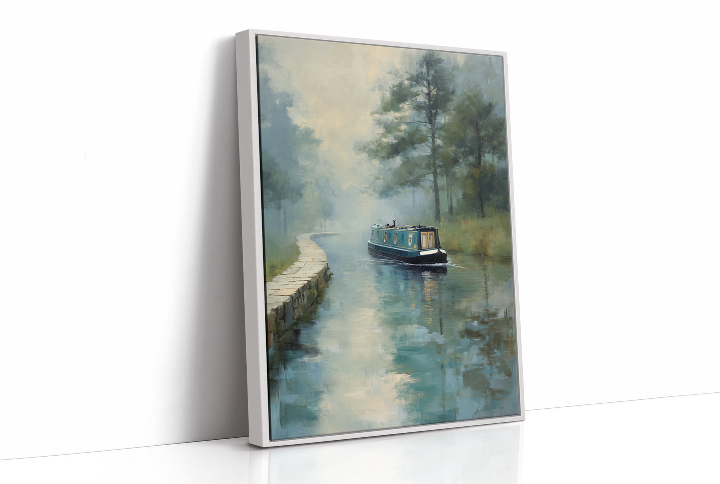 Narrowboat Whispers Through Mist