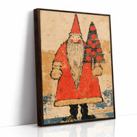 Primitive Santa & Tree