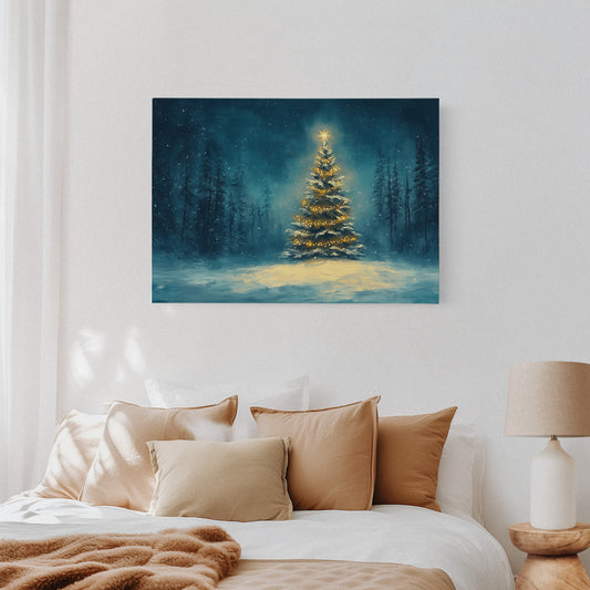 Winter's Light Dances Through Pines