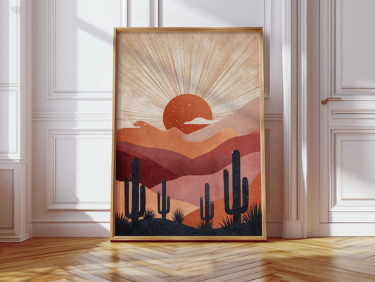 Desert Sunsets and Silent Sentinels