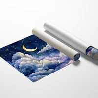 Crescent Moon Above the Clouds