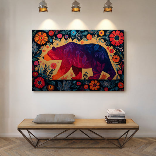 Twilight Bear Among Summer Blooms