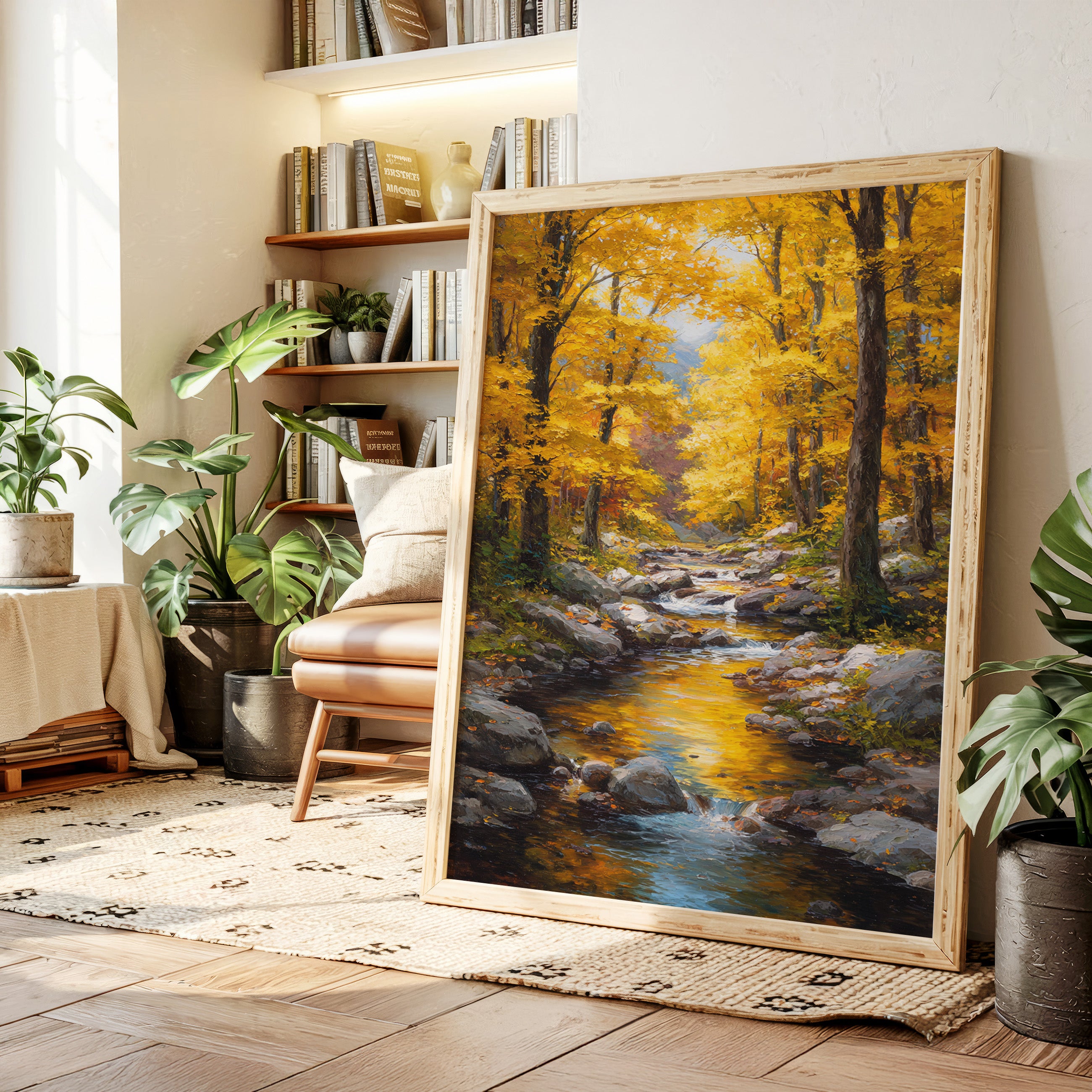 Maple Light Dances On Mountain Stream