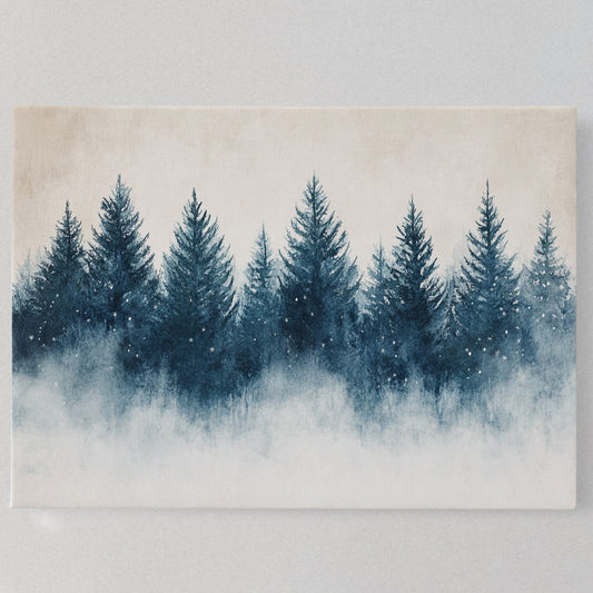 Snow Stars Dance Through Pine Night