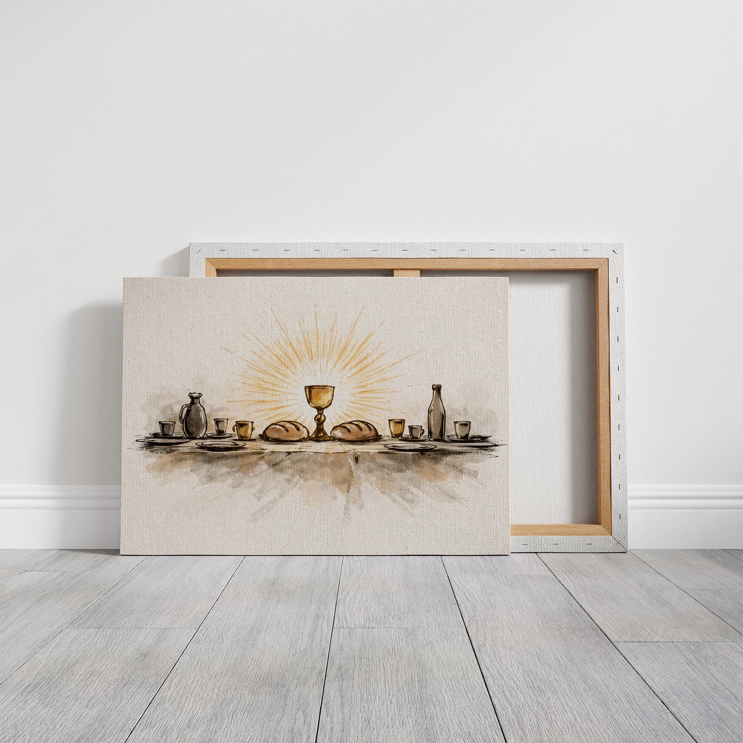 Sacred Chalice Illuminates Breaking Bread