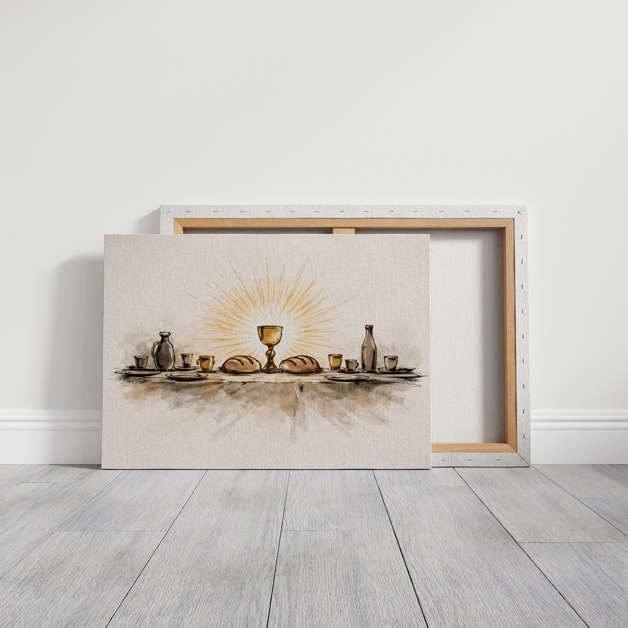 Sacred Chalice Illuminates Breaking Bread