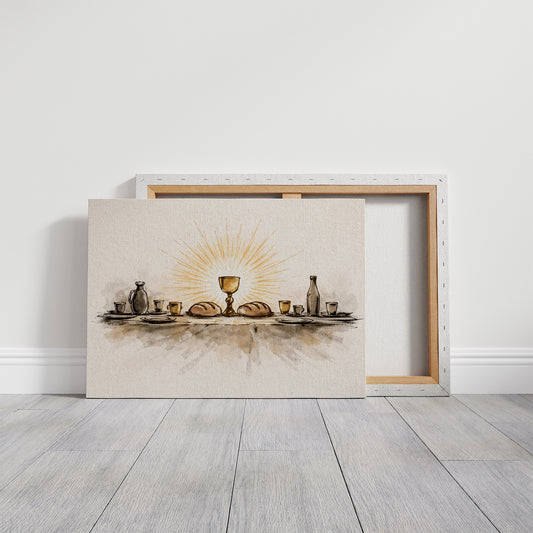 Sacred Chalice Illuminates Breaking Bread