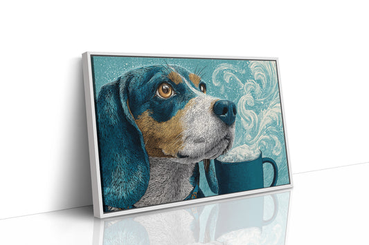 Beagle and the Steaming Mug