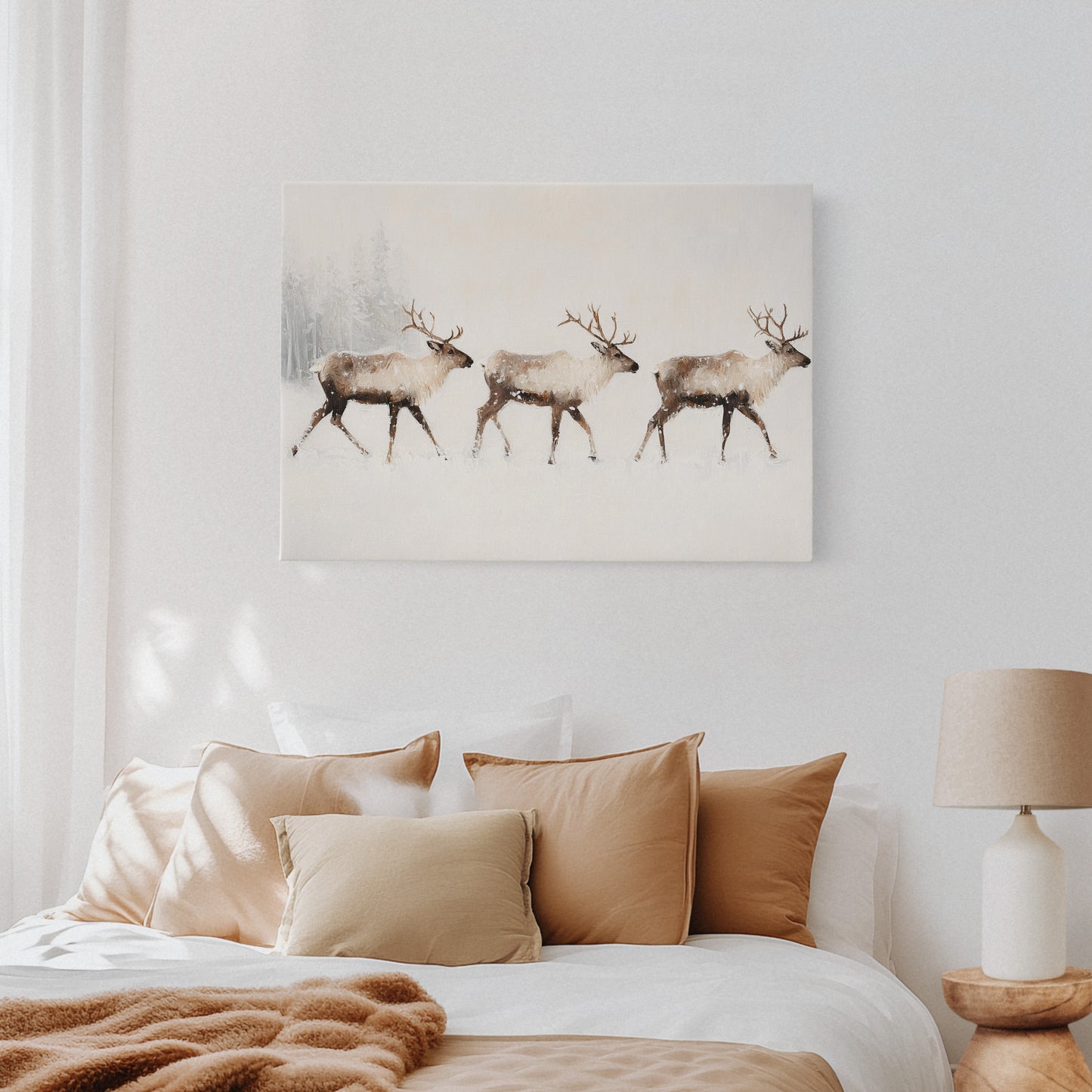 Winter Caribou Cross Misty Plains