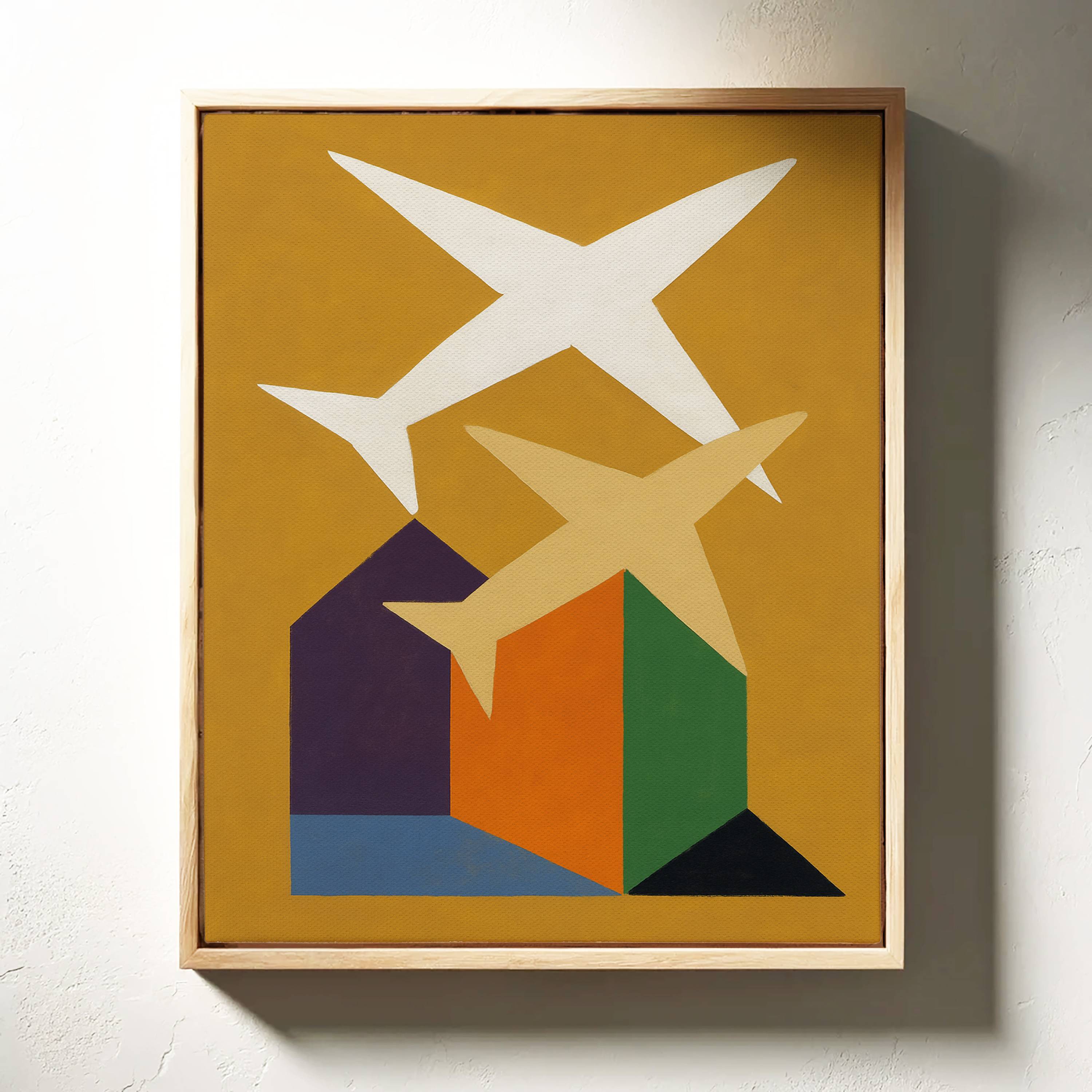 Planes Soar Above City Blocks