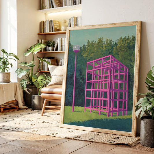 Pink Geometry Dreams In Forest