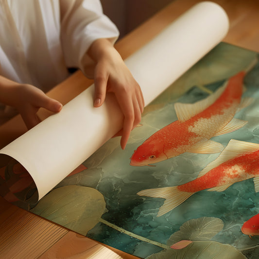 Coral Fish Dance Above City Windows