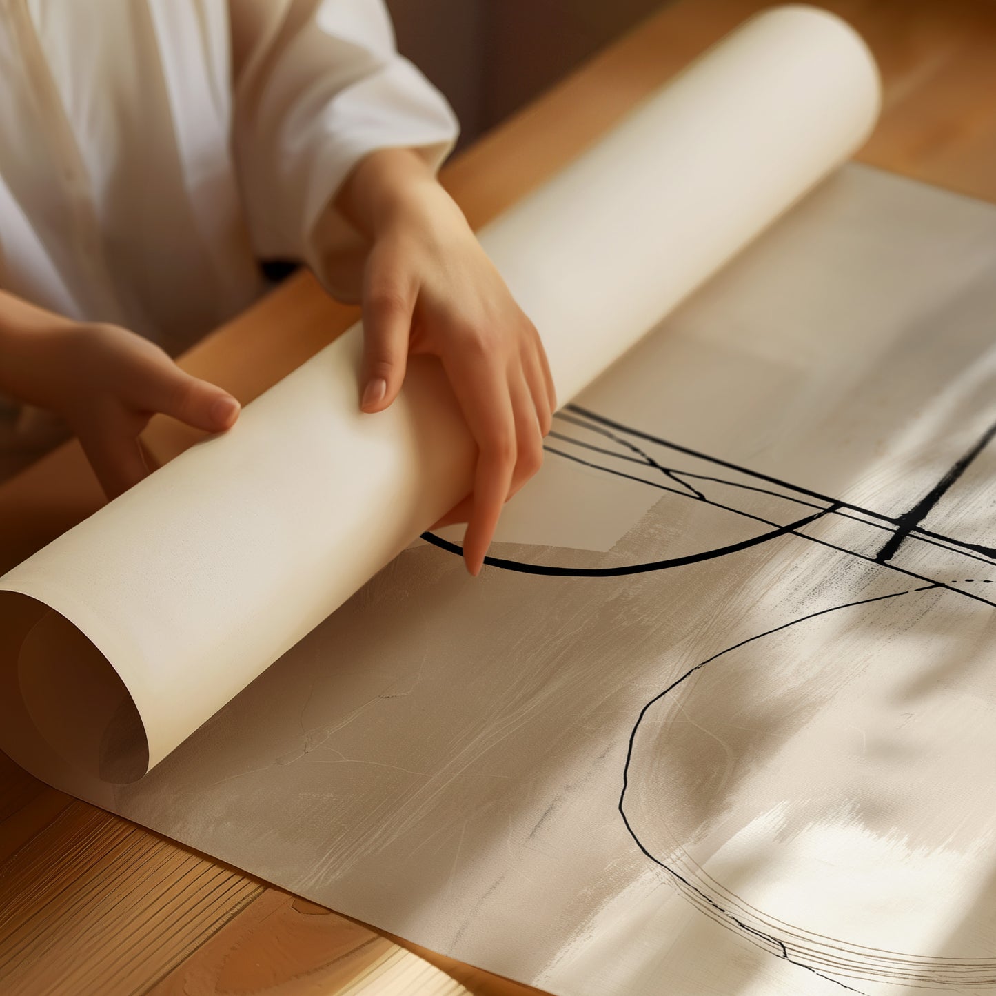 Lines Dance Through Morning Light