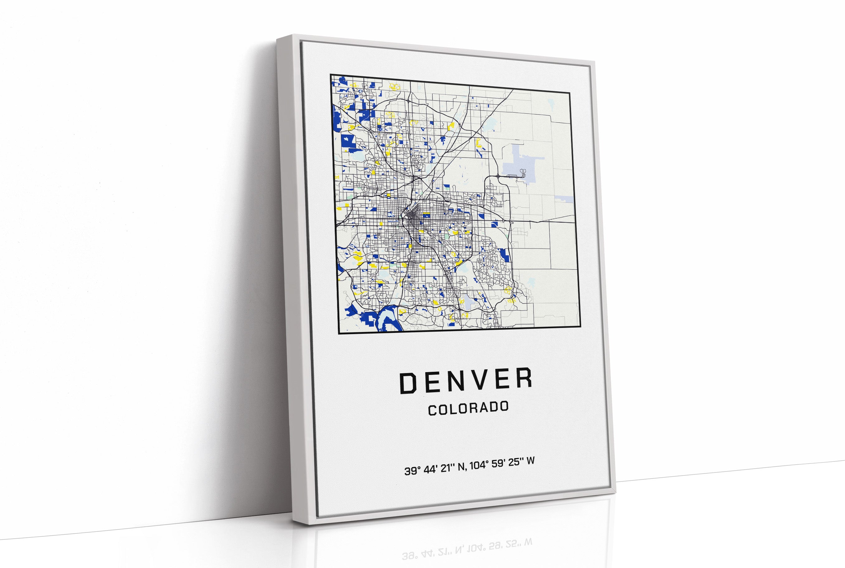 Denver, Mapped in Navy & Gold