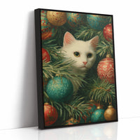 Yuletide Curiosity Among Evergreen Boughs