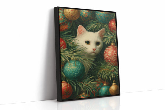 Yuletide Curiosity Among Evergreen Boughs