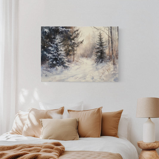December Light Dances Through Pines