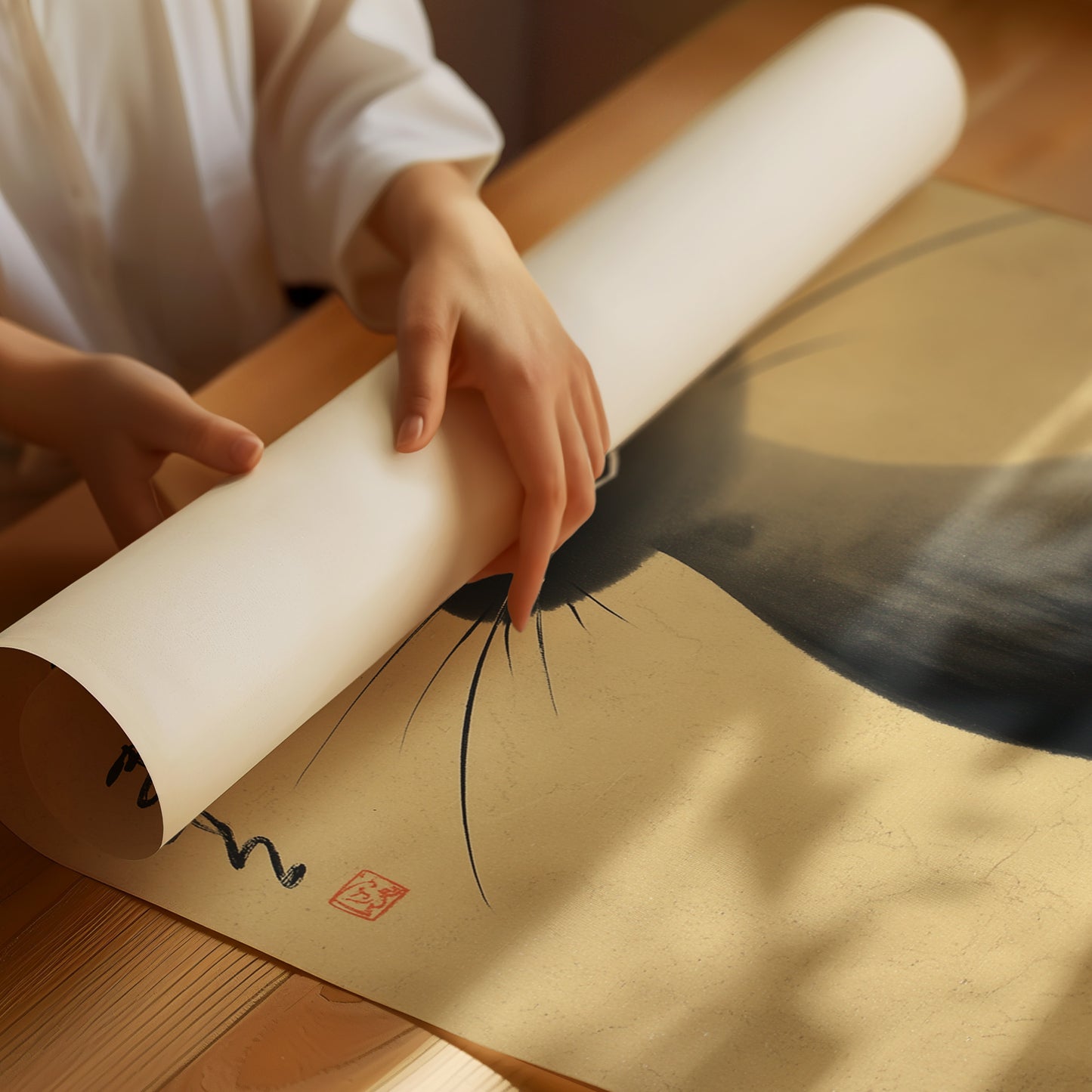 Midnight Cat Grins At Dawn