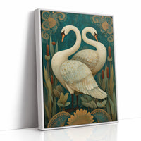 Elegant Duet Against Emerald Waters