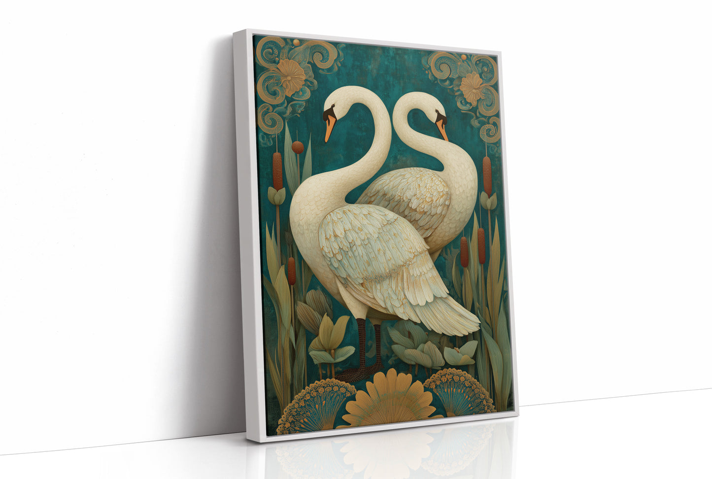 Elegant Duet Against Emerald Waters