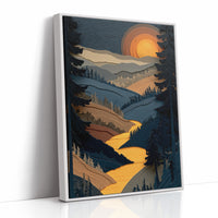 Golden River At Dusk