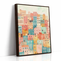 Stacked City Dreams Watercolor Print