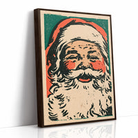 Linocut Santa Portrait