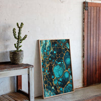 Electric Tides in Teal and Gold
