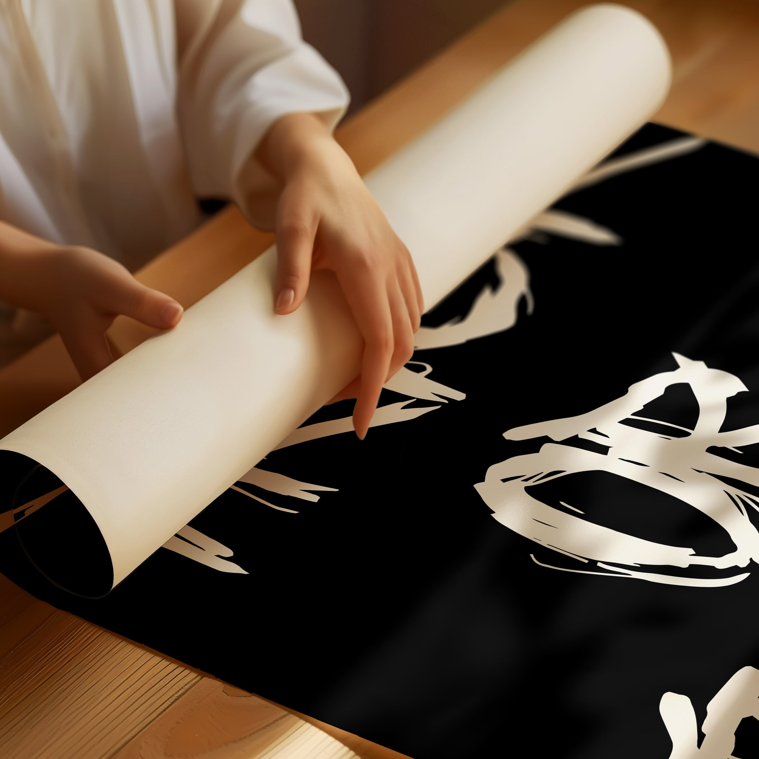 Stark Words Against Midnight Canvas