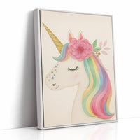 Starlit Unicorn with Rainbow Mane