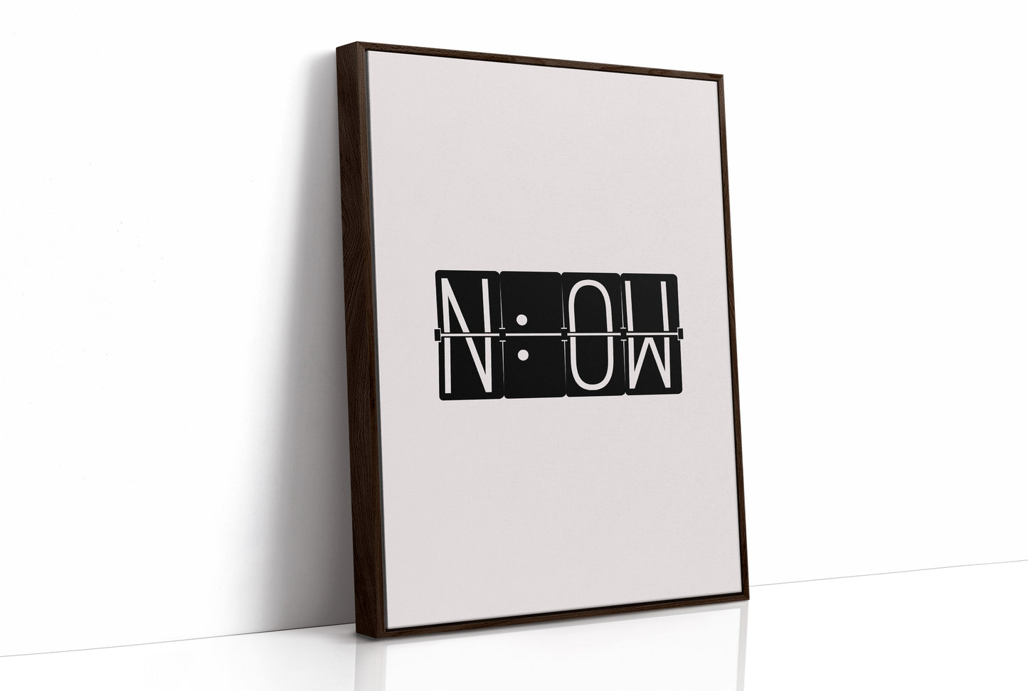 Now Flip Clock Minimal Typography