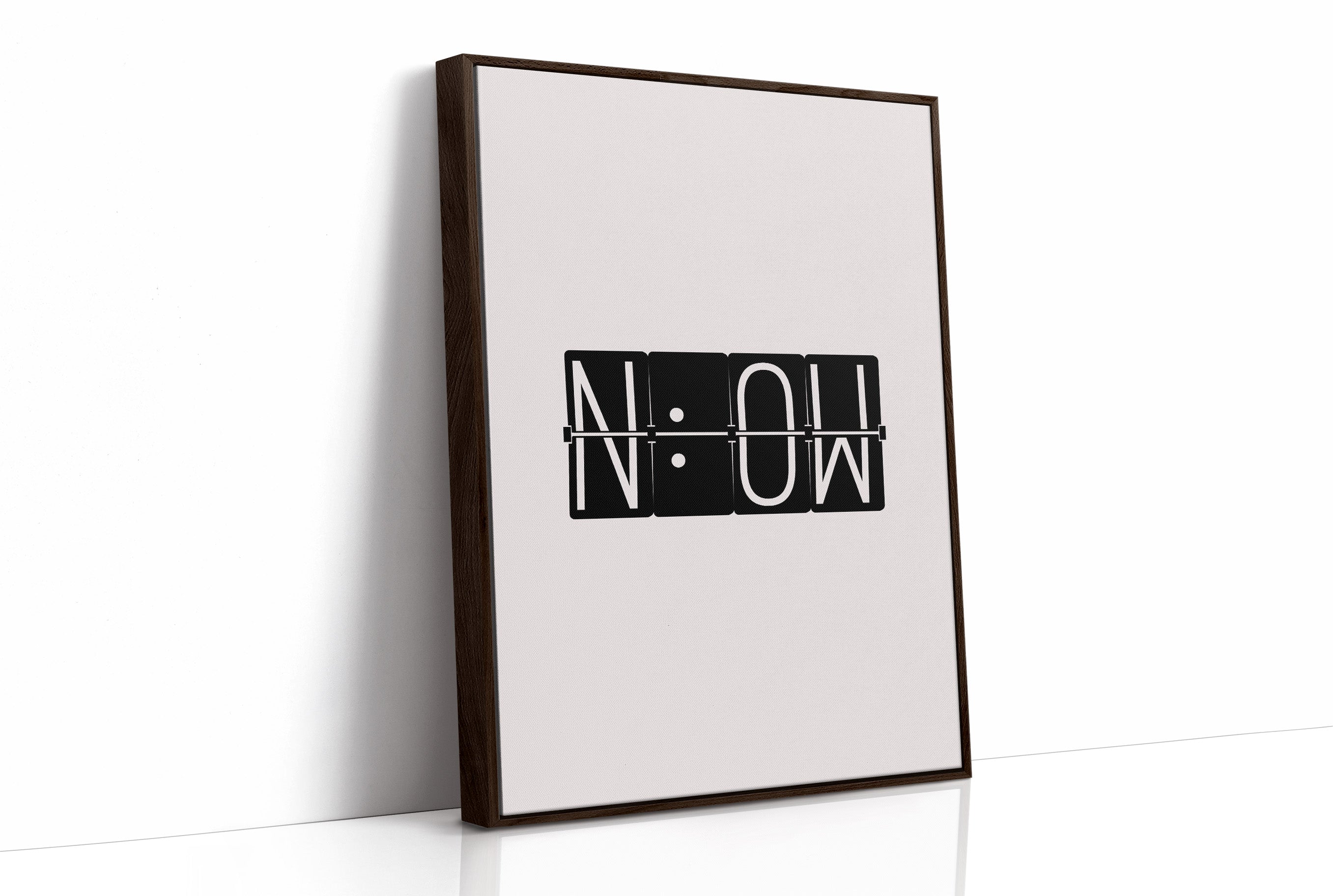 Now Flip Clock Minimal Typography