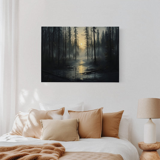 Ancient Pines Hold Moonlit Waters