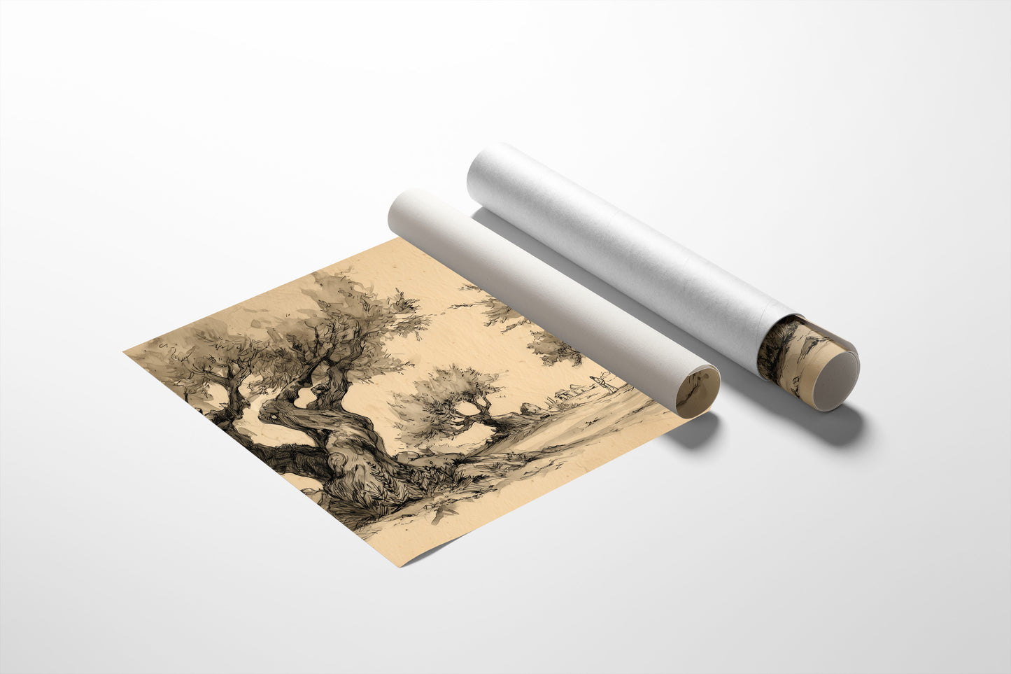 Ancient Olives Guard Distant Paths