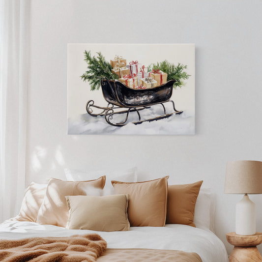 Vintage Sleigh Carries Winter Magic